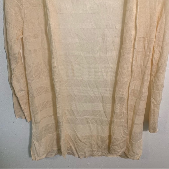 Merona Open Cardigan Sweater Cream Stripes - Picture 5 of 10